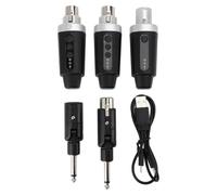 Jiawu Receptor Transmisor de Micrófono Inalámbrico, UHF con Control de Volumen de 8 Niveles y Alcance de 50 M, para Micrófonos de Condensador Dinámicos, PA Mezclador de Audio