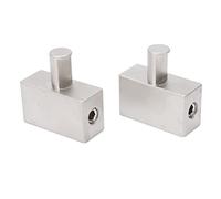 Jiawu Reductor de Entrada de Amplificador, Doble Calibre 1 0 a Calibre 1 0, Aleación de Aluminio Niquelado, Se Vende como par de Adaptadores de Entrada de Amplificador, Reductor de de de Audio para