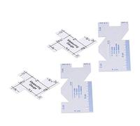 Jiawu Regla de Costura Irregular de Aluminio, Medidor de Espesor para Acolchar, Patchwork, Sastrería, Herramienta Artesanal Multiusos Liviana para Dibujar, Cortar y Hacer Placas