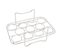 Jiawu Rejilla para Vaporizador de Huevos, Acero Inoxidable 304 Resistente Al Calor, Rejilla para Freidora a Prueba de Herrumbre, Soporte para Cesta para Vaporizador de Huevos con Borde Liso para
