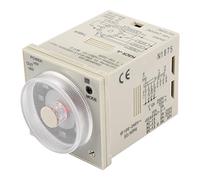 Jiawu Relé Temporizador de Retardo H3CRA 0.5S-300H Control de Perilla de relé de Retardo de Tiempo Ajustable Temporizador de 11 Pines AC220V con Estuche Impermeable a Prueba de Polvo de Alta Precisión
