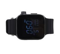 Jiawu Reloj de Pulsera con Metrónomo Vibratorio Electrónico, Instrumento Musical de Modo Deportivo Ajustable para Principiantes, Hecho de Material ABS Negro