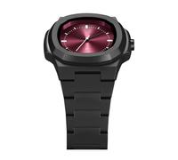 Jiawu Relojes Inteligentes Resistentes Al Agua, Construcción Robusta, Reloj Duradero para Jóvenes Caminantes y Nadadores (Negro Rojo)