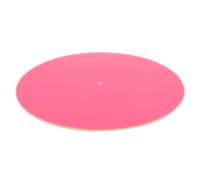 Jiawu Slipmate Mat de Acrílico con una Placa de bajo registro: Respuesta de Graves Más Cercana para Plataformas de Giraduras Estándar de 12 Pulgadas (rosa transparente)