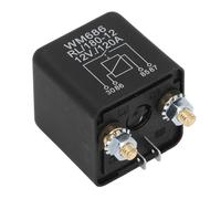 Jiawu Solenoide de Arranque, relé de Solenoide de Cobre ABS Compacto de 12 V 120 A, relé de Arranque con Contactos Chapados en Plata para Vehículos Todo Terreno, Motos de Nieve, Vehículos Utilitarios,
