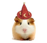Jiawu Sombrero de Halloween, Sombrero de Hámster, Sombrero de Animales Pequeños, Disfraz de Animal Pequeño, Sombrero de Mago de Halloween, Accesorios de Disfraces de Halloween (Rojo)