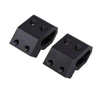 Jiawu Soporte de Riel para Caja de Herramientas, Ajuste Universal para Todos los Rieles, 2 Soportes de Riel de Aleación de Aluminio, Orificios Roscados M8 con Diseño Compacto para Sistemas de