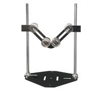 Jiawu Soporte de Rodillo en Forma de V, Capacidad de Carga de 100 Kg, Ajustable, Soporte de Tubo de Doble Rodillo para Tubo Redondo, de Corte de Carpintería Resistente con Rodamientos de Precisión