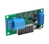 Jiawu Tablero de relé de Contador de Pulso Multifuncional, Tiempo de Retardo de 0.1S a 9999999.9S Precisión de 0.01S 12 Modos de Trabajo Módulo de relé de Canal único F00 a F15, Entrada de (12V)