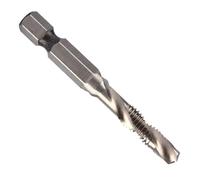 Jiawu Taladro Cónico M6 con un Punto de Auto -centrado para Aluminio y Taladro de Grifos con Mano Hexadecimal de Hierro para Procesamiento de Metal