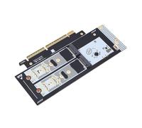 Jiawu Tarjeta Adaptadora NVMe a PCIe 5.0 X8 Transferencia de Datos de Alta Velocidad para Computadoras y Estaciones de Trabajo Rendimiento Confiable