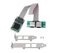 Jiawu Tarjeta de Red Mini PCIe Gigabit Ethernet, Puerto RJ45 Dual, Soporte para Controlador Principal I350, 10/100/1000 Mbps, Soporte para PCI-Sig SR-IOV, para VMDq, Jumbo Frames
