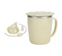 Jiawu Taza de Alimentación para Convalecientes, 350 Ml, a Prueba de Fugas, Liviana, Pajitas Ajustables, Tazas para Sorber para Adultos, Taza para Sorber en la Cama con Tapa Funcional con Pajita para