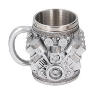 Jiawu Taza de café, Taza de Resina de Acero Inoxidable con Diseño de Motor de Automóvil 3D, de café con Motor con Construcción de Acero Inoxidable de Resina para Entusiastas del Automóvil, Regalo (V8)