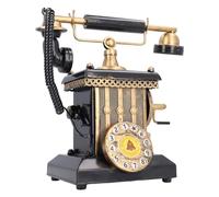 Jiawu Teléfono Vintage, Teléfono con Esfera Retro, Modelo de Resina, Decoración Antigua con Artesanía Detallada para Cafetería, Bar, Oficina en Casa, Exhibición de Set de Películas
