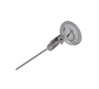 Jiawu Termómetro de Alimentos, Termómetro de Cocina Mecánico 20-280C para Líquidos, para Hornear de Acero Inoxidable con Sonda Larga y Clip Ajustable para Dulces Freír Pavo Barbacoa