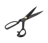 Jiawu Tijeras de Sastre de Acero Negro Retro, Tijeras de Tela de Costura Resistentes, Artesanales Profesionales con Remache Ajustable, de Corte de Ropa Antioxidantes para Cuero y Tela, (Tamaño HC-11)