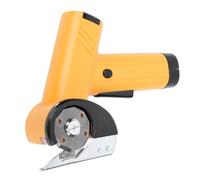 Jiawu Tijeras Eléctricas Inalámbricas, Cortador de Cartón Recargable, Cortador de Cajas Eléctrico Giratorio con Bloqueo de Seguridad, Luz LED para Tela, Cuero, Cartón y Plástico (YELLOW)