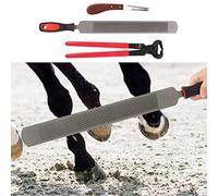Jiawu Tijeras Profesionales de Metal para Pezuñas para Herradores de Caballos - Juego de Herramientas de Cuchillo con Cortador de Recorte, Kit de Cuidado de Pezuñas Equino Resistente y Duradero con