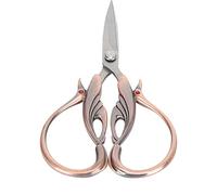 Jiawu Tijeras Retro con Forma de cisne: Herramienta Ergonómica de Corte de Costura y Bordado de Acero Inoxidable, Colección Antigua Vintage para Manualidades Domésticas y Punto de Cruz (Oro rosa)