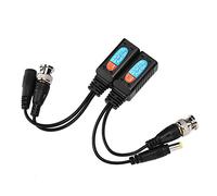 Jiawu Transceptor Balun de Alimentación de Vídeo de 8 MP, Transmisor de par Trenzado CVI AHD TVI CVBS, Indicador LED de 12-48 V, Protección contra Rayos, par Balun de Seguridad de 3 Niveles