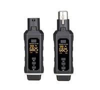Jiawu Transmisor y Receptor Inalámbrico Xlr Transmisión de Señal Estable Plug-and-Play para Guitarra Eléctrica bajo Negro (1 receptor y 1 transmisor)
