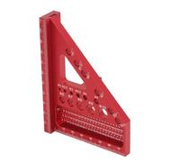 Jiawu Transportador Cuadrado para Carpintería, Precisión de 0,1 Mm, ángulo de Precisión de ±0,004°, Regla de Medición de Múltiples ángulos, Regla Triangular de Inglete con Pasador de Localización y