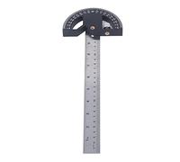 Jiawu Transportador de ángulos para Carpintería, Regla de ángulos de Carpintería para Medición y Trazado de Bordes, Transportador de Sierra Ingletadora ABS Multifuncional con Escala de Alta (12