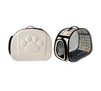 Jiawu Transportador para Gatos Transpirable, Bolsa Portátil Plegable para Mascotas, Correa de Mano de Viaje de Gran Capacidad, Hombro de Doble Uso, Color Rosa para Caminar, IR de Compras, Andar en