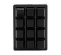 Jiawu Un Teclado Mecánico Programable Tratado -Mini -USB Teclado Programable de Interruptor Rojo con Cable para Pruebas de Gestión de Producción (Black)