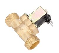 Jiawu Válvula Solenoide, Válvula Electromagnética de Latón Normalmente Abierta G3/4, Interruptor de Entrada de Agua con Opciones DC12V DC24V para Sistemas de Agua Temperatura de 0 a 85 ℃ (DC12V)
