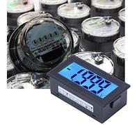 Jiawu Voltímetro Digital CC, Medidor de Voltaje con Pantalla LCD, Fuente de Alimentación de AC100-240V, Rango de 0-1000V, Retroiluminación Azul, Alta Precisión (DC0-2V)