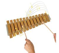 Jiawu Xilófono, Diseño de Caja de 13 Notas Glockenspiel Inferior Antideslizante, Xilófono de 13 Notas con 2 Mazos para Estudiantes Principiantes