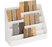 JIAYING Estante de Pantalla de Azulejos de cerámica de Uso Pesado con Ranura para Tarjetas de 5 Niveles, Soporte de Almacenamiento de muestras de Vidrio(56x18x35cm/22.1x7.1x13.8in)