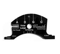 Jiayouy 1 herramienta de referencia para reparación de puentes de viola, raspador de diapasón, herramienta de plantilla, color negro