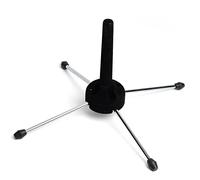 Jiayouy 1 soporte portátil para flauta de clarinete plegable de 4 patas, soporte de metal, accesorio para instrumentos de viento, color negro