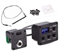 Jiayouy 1 Unidades 3-Band EQ Piezo Pickup Ukulele preamplificador amplificador ecualizador sintonizador sistema con pantalla LCD y control de volumen