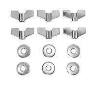 Jiayouy 12 piezas de accesorios de repuesto para platillos y arandelas de metal para apiladores de platillos plateados