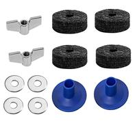 Jiayouy 12 piezas de accesorios de soporte de platillos de fieltro de platillo con tuercas de ala base y arandela de platillos de repuesto para juego de tambor (azul)