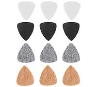 Jiayouy 12 púas de fieltro de 3 mm de grosor para bajo, guitarra, ukelele, multicolor