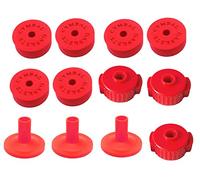 Jiayouy 12 soportes para platillos con almohadillas de arandela de platillos de 40 mm, tuercas de platillos de ajuste rápido (rojo)