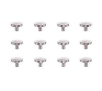 Jiayouy 12 tornillos de trompeta para anillos de dedo, chapados en plata