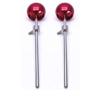 Jiayouy 2 piezas de pedal de bombo de aleación de aluminio, cabeza de martillo, accesorio de instrumento de percusión, pieza roja 1