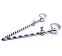 Jiayouy 2 piezas de pedal de bombo de aleación de aluminio, cabeza de martillo, accesorio de instrumento de percusión, pieza plateada 2