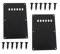 Jiayouy 2 placas de cubierta de guitarra de 6 agujeros para golpeador de trémolo con tornillos para guitarras Stratocaster ST SQ