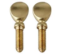 Jiayouy 2 tornillos de ajuste de cuello de saxofón dorado para ligaduras de clarinete de saxofón, piezas de fijación