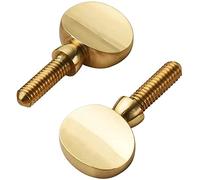Jiayouy 2 tornillos de sujeción para cuello de saxofón de latón, piezas de instrumentos musicales para saxofón soprano alto tenor, hilo dorado, 4 mm