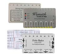 Jiayouy 4 herramientas de medición de cuerda métricas multifunción para guitarra acústica, instrumentos de cuerda de bajo