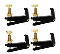 Jiayouy 4pcs 3/4-4/4 Violín fino sintonizadores de cuerdas de metal sintonizador Violín Instrumentos Accesorios Negro