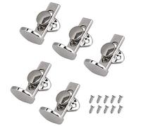 Jiayouy 5 piezas de soporte de dedo de metal plateado para clarinete con tornillos para clarinete, oboe, instrumento de viento de madera
